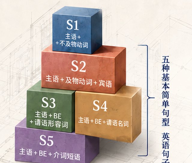 五种基本简单句型 · 英语句子的原子积木